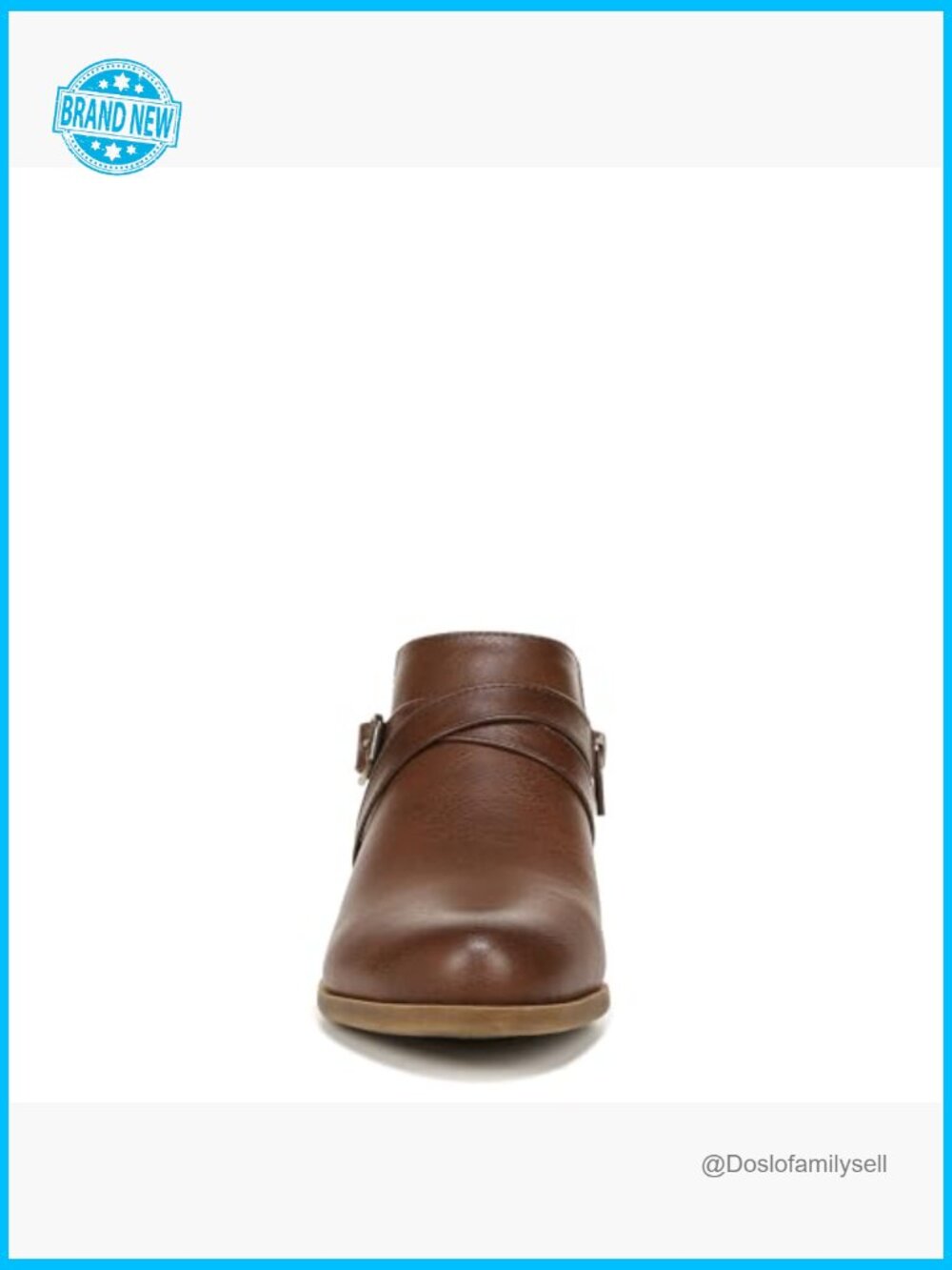 Faux Leather Ankle Bootie with Block Heel and Memory Foam Comfort - Picture 2 of 7